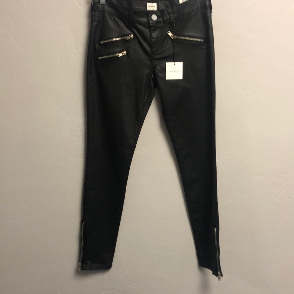 Faux leather pants